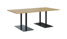 RGT 56 stůl hranatý, noha trubková, černá, deska 25 mm, široký 2000 mm, javor horský